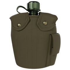 BaHoki Essentials aluminum canteen with cover for rugged outdoor hydration.