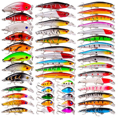 Baikalbass 48-piece lures variety for versatile bass fishing.