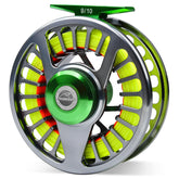 Baikalbass fly reel silver front view shows sturdy construction for freshwater use.
