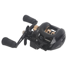 Bait caster reel side view