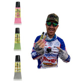 Bait-Pop Jacob Wheeler Pro Pack pink tube boosts scent and visibility for bass fishing.