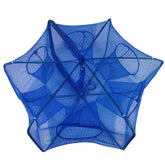 Foldable bait trap net in open position ready to catch fish, shrimp, and crabs