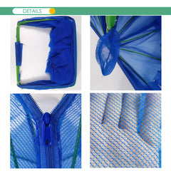 Bait trap with large zipper for easy removal of catch