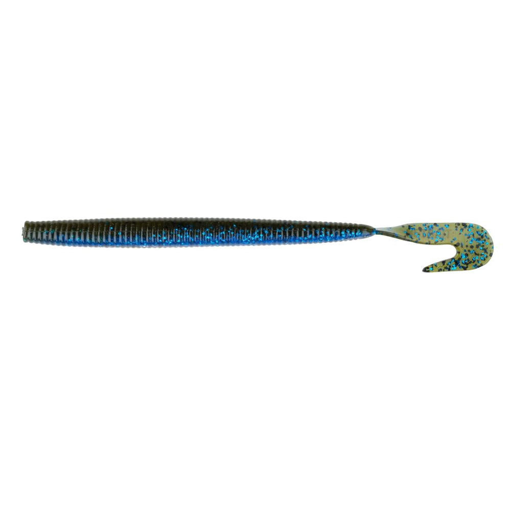 BAITFUEL Big Bopper Worm, 5.75 inch, Okeechobee Craw, ideal for weed-edge casts.