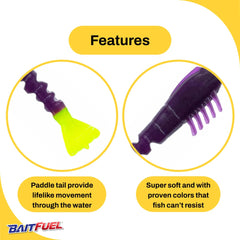 Lifelike action of BAITFUEL GO2 Shrimp during retrieve entices redfish and snook.