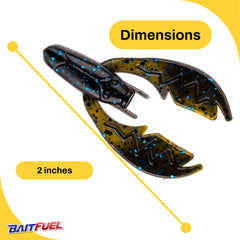 BAITFUEL Tiny PACA Chunk claws action enhances jig trailer vibration.