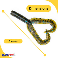 BAITFUEL Twin Tail kick highlights erratic tail movement for bites.