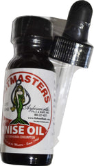 Close-up of Baitmasters Anise Oil bottle label