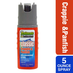 BAITMATE Crappie and Panfish spray image shows easy-to-apply 5 oz bottle for quick scent boosts.