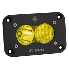 Baja Designs S2 Pro lightpod driving amber beam for enhanced trail visibility.