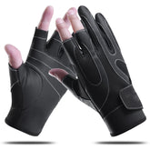 Bakovity leather fishing gloves front view