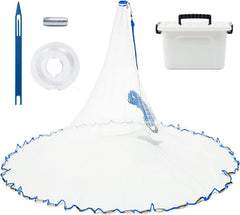 BalanZze cast net full view shows sturdy handmade construction for reliable bait catching