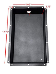 Baldwin Iron Works recessed pan tray screws in black stainless steel package