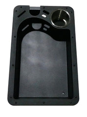 Baldwin Iron Works recessed pan tray top view highlights durable all‑aluminum construction