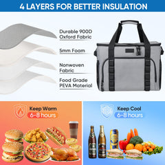 BALEINE extra large soft cooler bag holds 40 cans for beach days