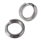 Balifly 100pcs stainless steel split rings for durable lure connections.