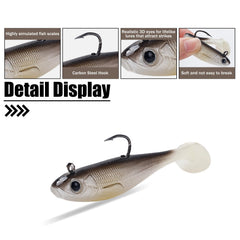Balifly paddle tail swimbait action creates enticing vibrations underwater.