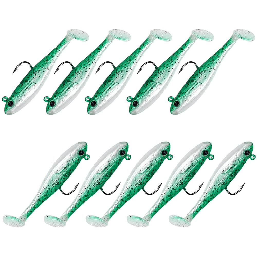 Balifly soft plastic paddle-tail swimbait closeup with realistic 3D eyes for bass