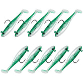 Balifly soft plastic paddle-tail swimbait closeup with realistic 3D eyes for bass