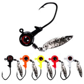 Balifly Underspin Crappie Jig Head with Silver Blade – Front View
