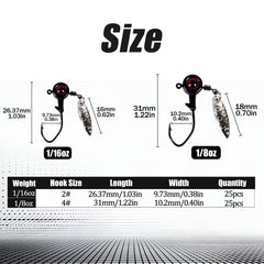 Balifly Jig Head with 3D Realistic Eye – Side View
