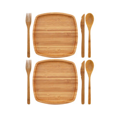 BambooMN camping mess kit forks, sturdy dining tools for campsites and picnics.