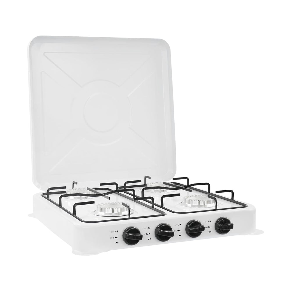Banborba four-burner stove top view enables quick outdoor cooking