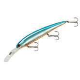 Band-It Walleye Deep Minnow Jerkbait with chrome blue back, high visibility for deep-water fishing