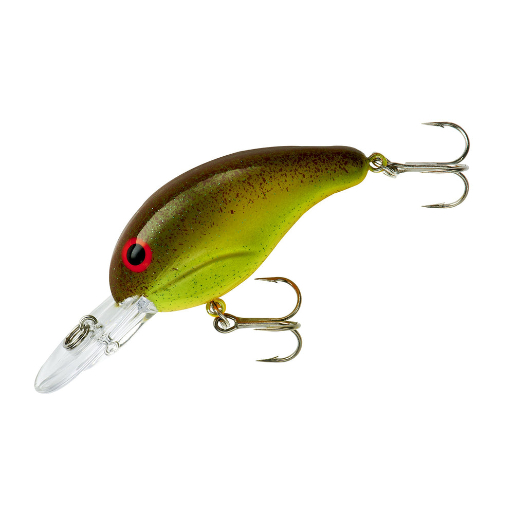 Bandit Lures 200 Series chartreuse rootbeer side view, versatile bass lure