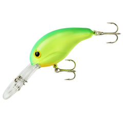 Bandit Lures Series 300 crankbait with chartreuse green back increases visibility for bass fishing