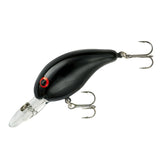 Bandit Lures Series 200 crankbait solid black, front view for effective bass depth reach