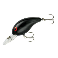 Bandit Lures Series 200 crankbait solid black, front view for effective bass depth reach