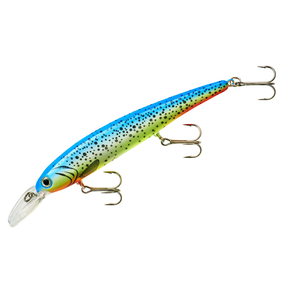 Bandit Lures Walleye Shallow Minnow Jerkbait front view with universal color patterns for versatile fishing