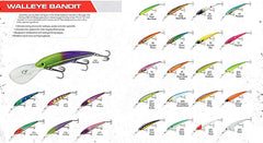 Bandit Lures Walleye Shallow Minnow Jerkbait side view shows slender profile ideal for deep trolling