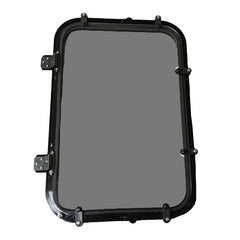 Banks Outdoors Phantom tinted framed window for hunting blinds, keeps scent contained while boosting visibility.