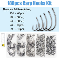 Barbless fishing hooks kit 4# - 20 pcs in compact box
