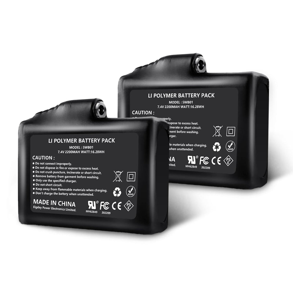 BARCHI HEAT battery 7.4V 2200mAh powers heated gloves for extended warmth.