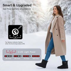 BARCHI HEAT three heat levels tailor warmth to activity.