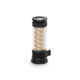 Barebones Edison Light Stick in tumbled steel showing lantern mode for outdoor ambience