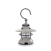 Barebones Edison Mini Lantern in vintage white provides ambient outdoor light for camping.