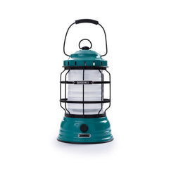 Barebones Forest Lantern teal front view shows portable camping light.