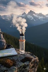 Barocook flameless system in use, safe heating without flames for meals on the go.