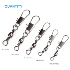 Barrel swivel with duo-lock snaps for quick connect