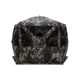 Barronett Blinds Pentagon setup shows a spacious interior for group hunts.