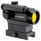 Barska Optics HQ Red Dot 1x20mm on rifle for rapid target acquisition.