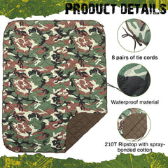 Barydat Woobie blanket features compression bag for lightweight portability.