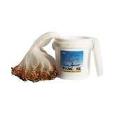 BasicGear pancake cast net 8ft radius ready for quick baiting on freshwater or saltwater.