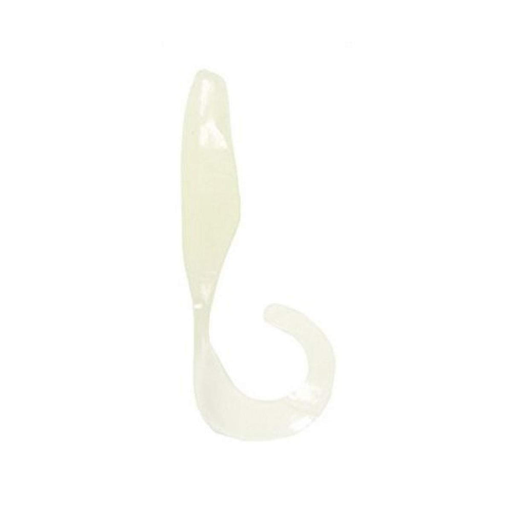 Bass Assassin saltwater curly shad 4-inch glow lure for crappie and panfish in low light.
