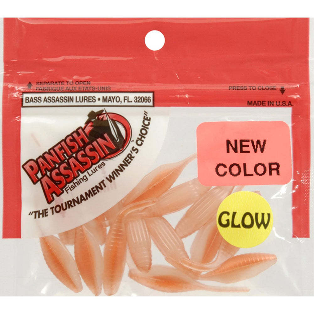 Bass Assassin Tiny Shad Natural Glow 1.5 lure for versatile bass fishing and increased action.