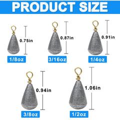 Drop-shaped sinker designed for fast sinking